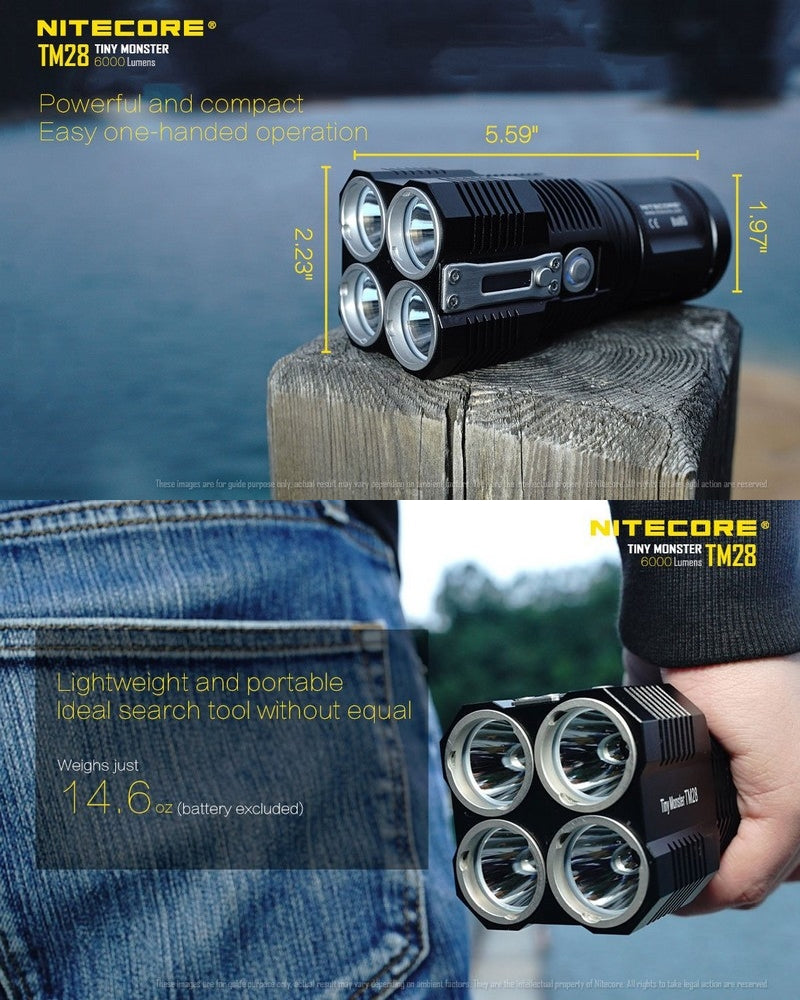 Lampe Torche Nitecore TM28 – 6000 Lumens Nitecore