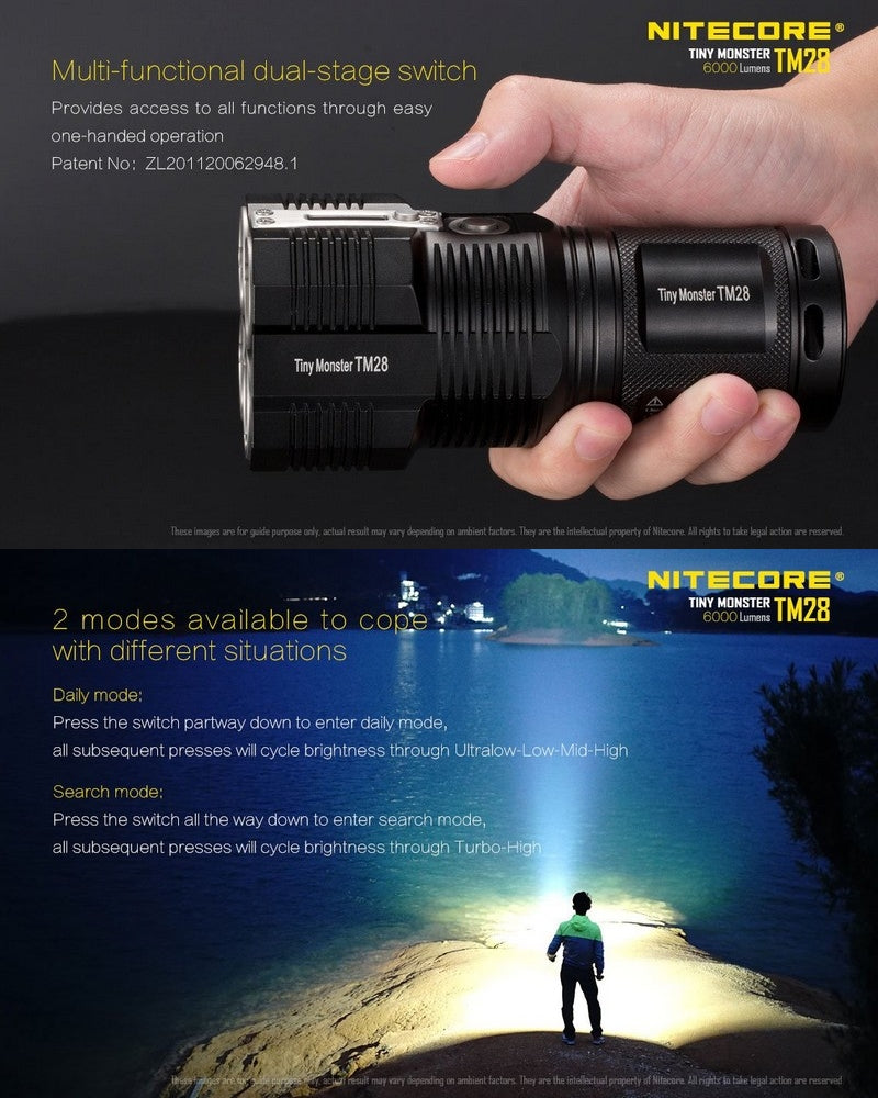 Lampe Torche Nitecore TM28 – 6000 Lumens Nitecore