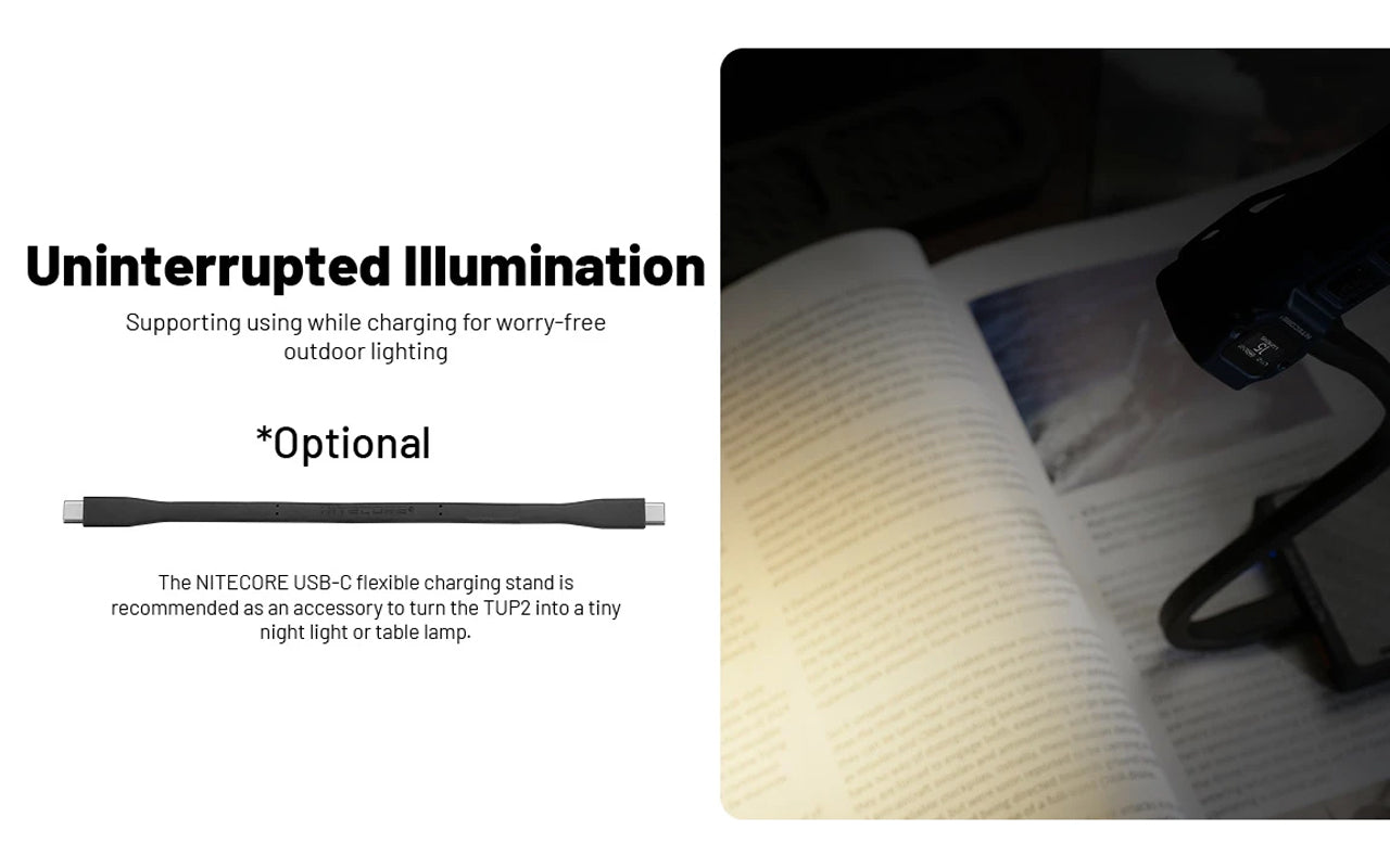 Lampe Nitecore TUP2 compacte – 1200 Lumens – Résistant IP54 eau poussière  NYCTALOPE  