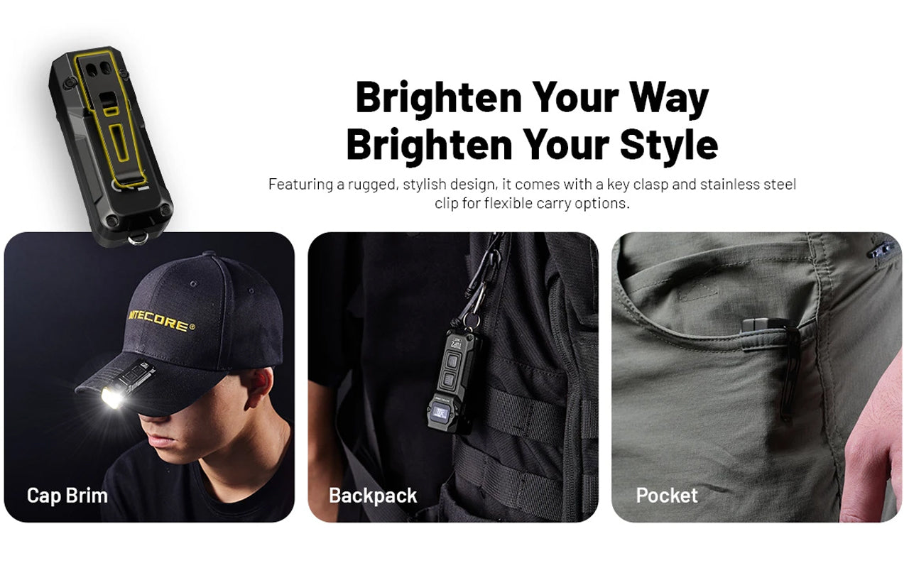 Lampe Nitecore TUP2 compacte – 1200 Lumens – Résistant IP54 eau poussière  NYCTALOPE  