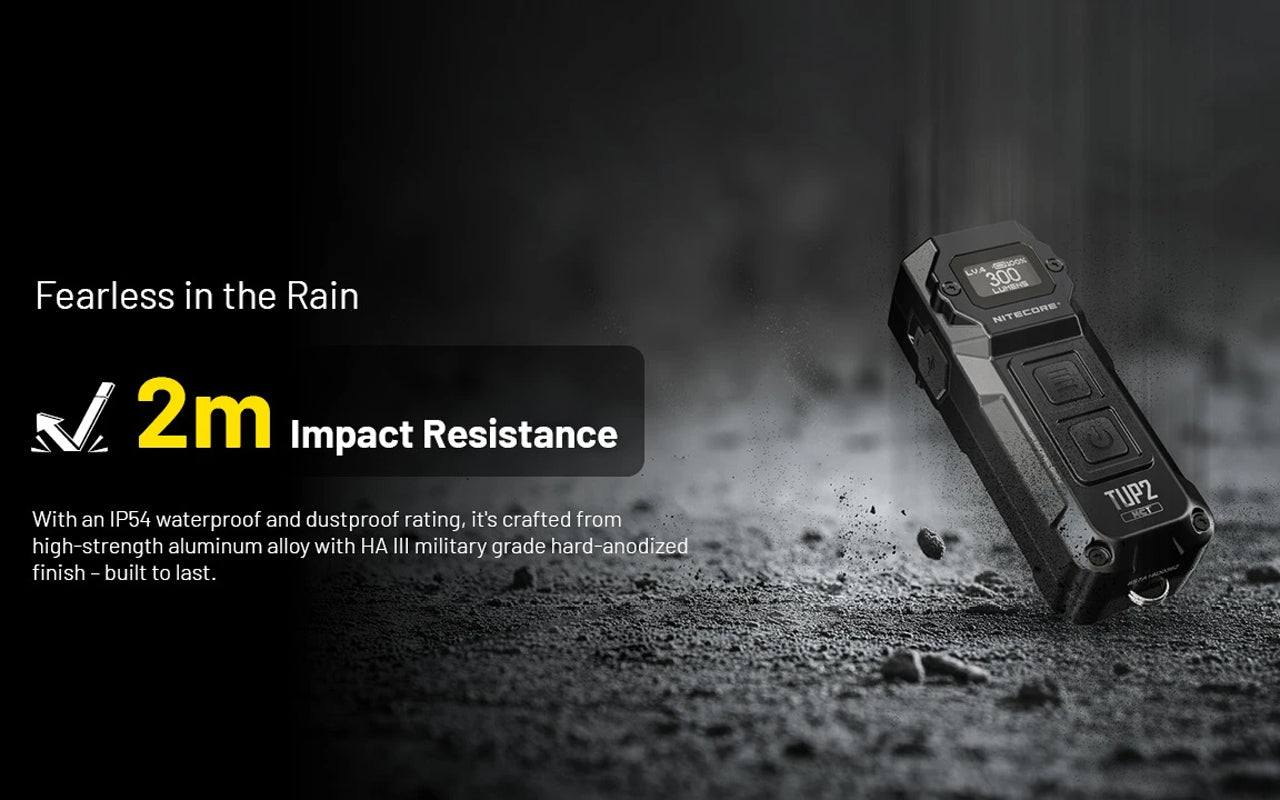 Lampe Nitecore TUP2 compacte – 1200 Lumens – Résistant IP54 eau poussière  NYCTALOPE  