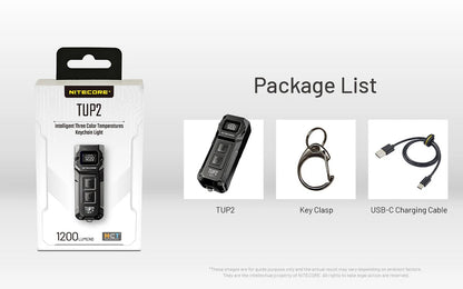 Lampe Nitecore TUP2 compacte – 1200 Lumens – Résistant IP54 eau poussière  NYCTALOPE  