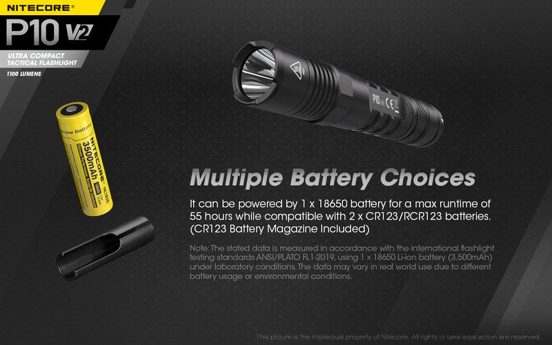 Lampe Torche Nitecore P10V2 - 1100Lumens NYCTALOPE
