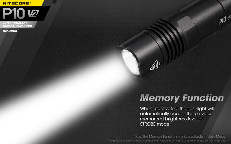 Lampe Torche Nitecore P10V2 - 1100Lumens NYCTALOPE