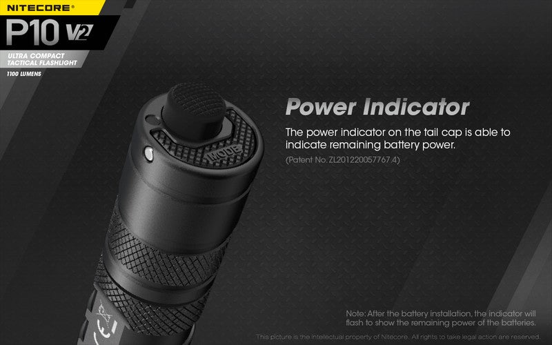 Lampe Torche Nitecore P10V2 - 1100Lumens NYCTALOPE