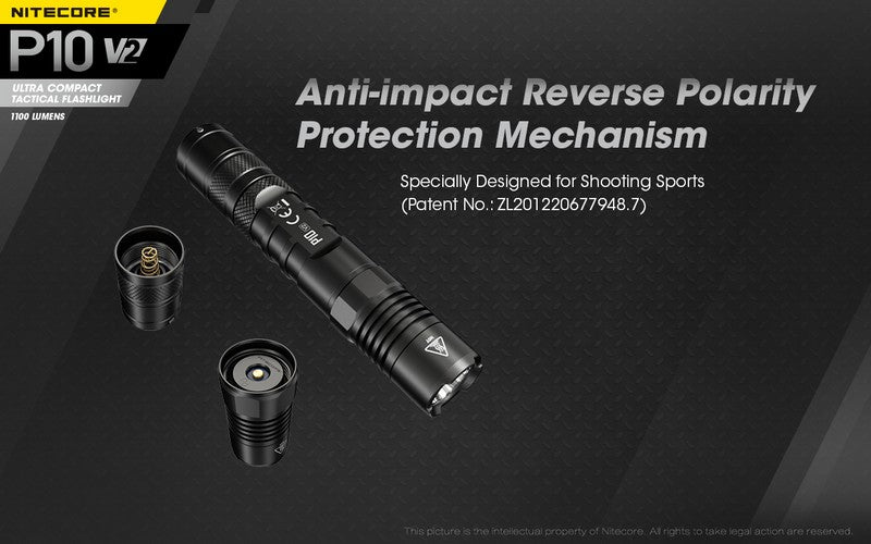 Lampe Torche Nitecore P10V2 - 1100Lumens NYCTALOPE