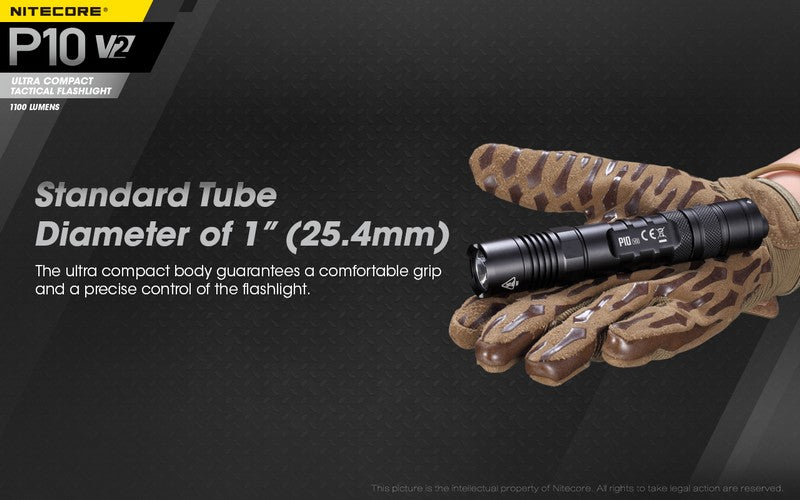 Lampe Torche Nitecore P10V2 - 1100Lumens NYCTALOPE