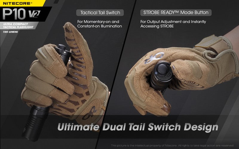 Lampe Torche Nitecore P10V2 - 1100Lumens  NYCTALOPE  