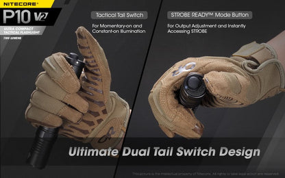 Lampe Torche Nitecore P10V2 - 1100Lumens  NYCTALOPE  
