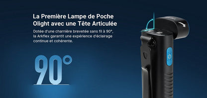 Lampe Torche Olight Arkflex - 1000 Lumens - Tête orientable pour gilet tactique  NYCTALOPE  
