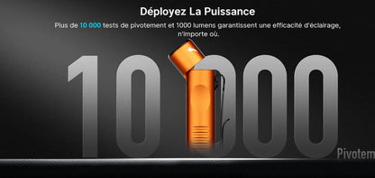 Lampe Torche Olight Arkflex - 1000 Lumens - Tête orientable pour gilet tactique  NYCTALOPE  