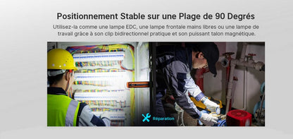 Lampe Torche Olight Arkflex - 1000 Lumens - Tête orientable pour gilet tactique  NYCTALOPE  