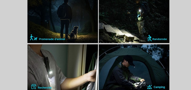 Lampe Torche Olight Arkflex - 1000 Lumens - Tête orientable pour gilet tactique  NYCTALOPE  