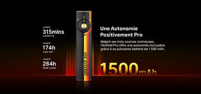 Lampe Torche Olight Arkfeld Pro - 1300 Lumens laser vert et lumière UV  NYCTALOPE  