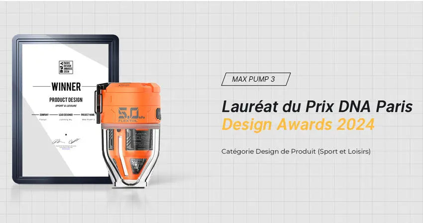 Olight FLEXTAIL MAX PUMP 3 - mini pompe à air portable 3-en-1 avec lanterne 300 lm rechargeable USB-C