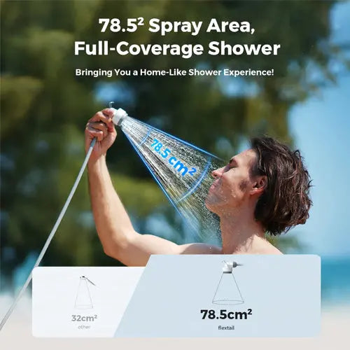 Olight Flextail Tiny Shower — mini douchette électrique portable pour le camping, rechargeable USB-C