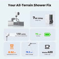 Olight Flextail Tiny Shower — mini douchette électrique portable pour le camping, rechargeable USB-C