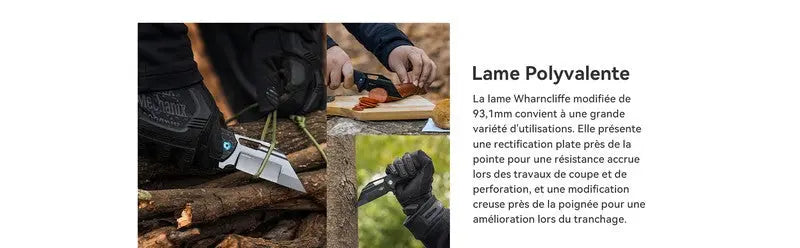 Olight Heron L1 - Couteau Pliant Tactique - Oknife  NYCTALOPE  