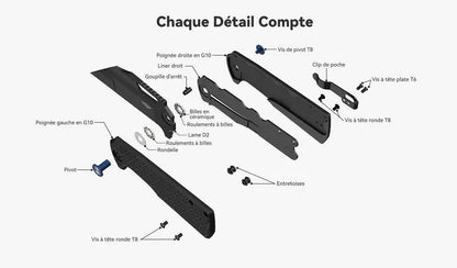 Olight Heron L1 - Couteau Pliant Tactique - Oknife  NYCTALOPE  