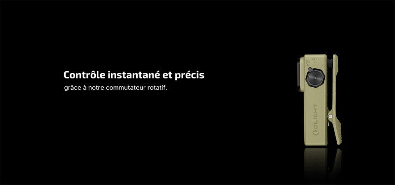 Olight Oclip Ultra - 530 Lumens - Mini lampe à clip avec faisceau large, concentré et UV  NYCTALOPE  