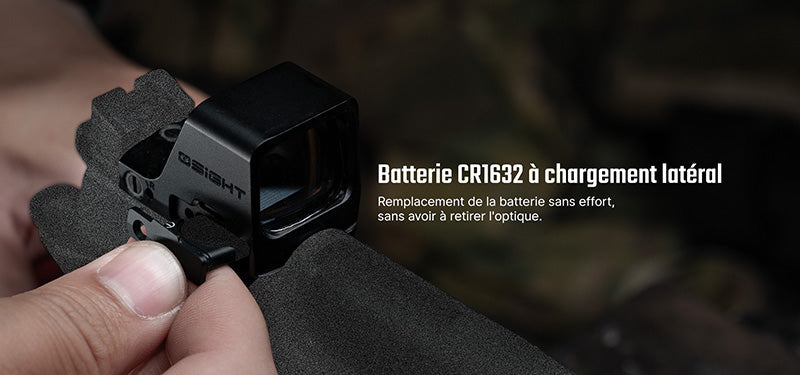Olight Osight C - Optique à point rouge grande fenêtre - Point 3 MOA + Cercle 32 MOA - Batterie Chargement Latéral  NYCTALOPE  