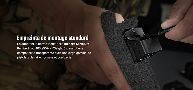 Olight Osight C - Optique à point rouge grande fenêtre - Point 3 MOA + Cercle 32 MOA - Batterie Chargement Latéral Olight