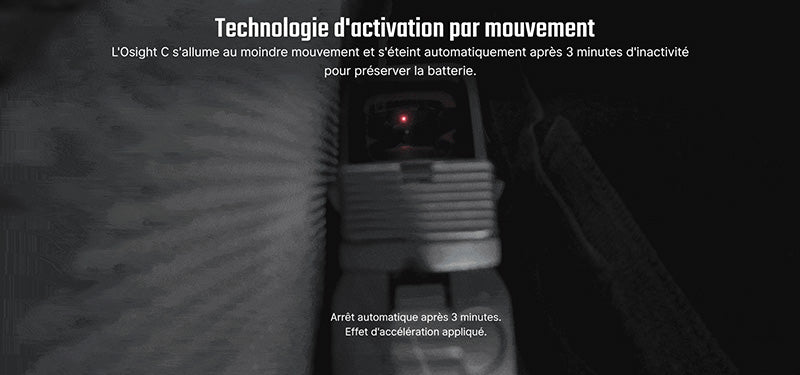 Olight Osight C - Optique à point rouge grande fenêtre - Point 3 MOA + Cercle 32 MOA - Batterie Chargement Latéral  NYCTALOPE  