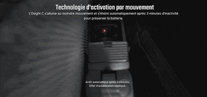 Olight Osight C - Optique à point rouge grande fenêtre - Point 3 MOA + Cercle 32 MOA - Batterie Chargement Latéral  NYCTALOPE  