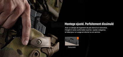 Olight Osight C - Optique à point rouge grande fenêtre - Point 3 MOA + Cercle 32 MOA - Batterie Chargement Latéral  NYCTALOPE  
