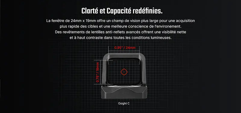 Olight Osight C – optique à viseur point rouge haute performance  NYCTALOPE  