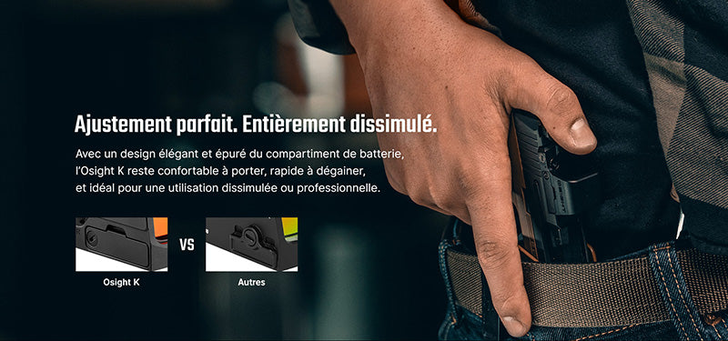 Olight Osight K - Optique reflex ouvert avec batterie latérale remplaçable