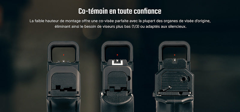 Olight Osight K - Optique reflex ouvert avec batterie latérale remplaçable