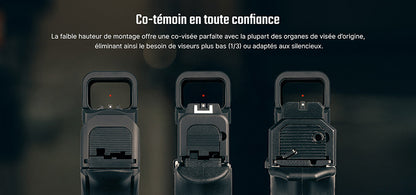 Olight Osight K - Optique reflex ouvert avec batterie latérale remplaçable - NYCTALOPE