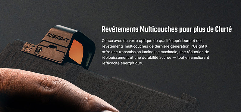 Olight Osight K - Optique reflex ouvert avec batterie latérale remplaçable - NYCTALOPE