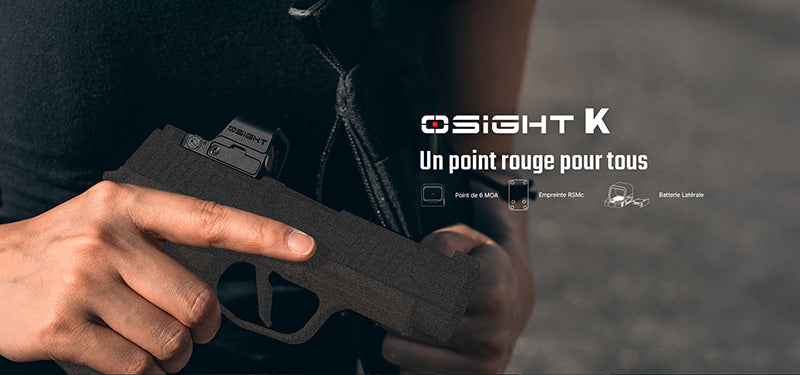 Olight Osight K - Optique reflex ouvert avec batterie latérale remplaçable