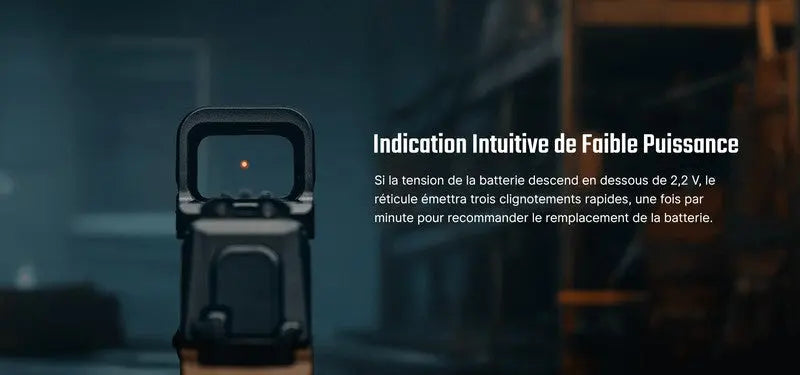 Olight Osight K - Viseur reflex ouvert point vert 6 MOA à empreinte RMSc