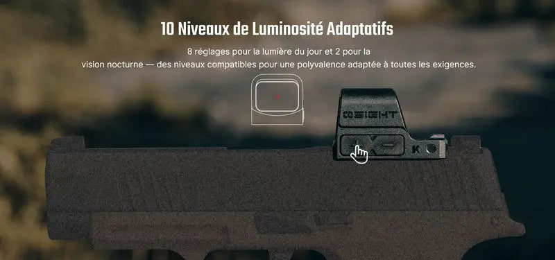 Olight Osight K - Viseur reflex ouvert point vert 6 MOA à empreinte RMSc
