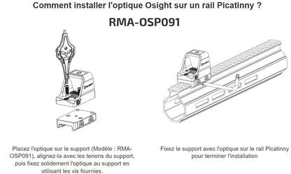 Olight Osight RMA-OSP091 | Adaptateur pour rail Picatinny  NYCTALOPE  