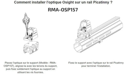 Olight Osight RMA-OSP157 | Adaptateur pour rail Picatinny  NYCTALOPE  