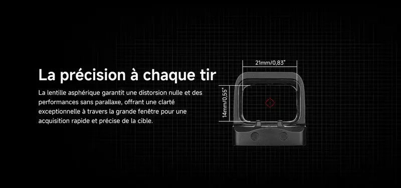 Olight Osight S | Viseur point rouge de 2 MOA et cercle de 32 MOA - NYCTALOPE