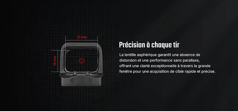 Olight Osight SE - Optique fermée à point rouge avec empreinte RMSc et batterie remplaçable - NYCTALOPE