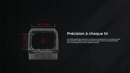 Olight Osight SE Point Vert - Optique fermée multi-réticules RMSc avec batterie latérale CR1620