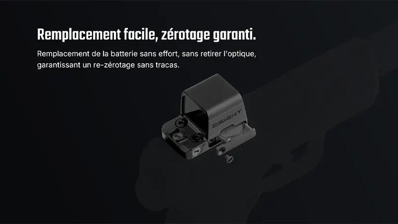 Olight Osight SE Point Vert - Optique fermée multi-réticules RMSc avec batterie latérale CR1620