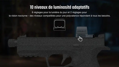 Olight Osight SE Point Vert - Optique fermée multi-réticules RMSc avec batterie latérale CR1620