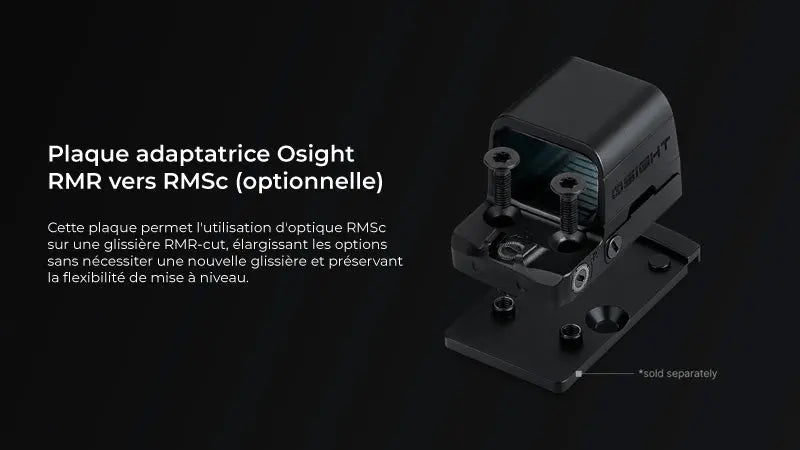 Olight Osight SE Point Vert - Optique fermée multi-réticules RMSc avec batterie latérale CR1620