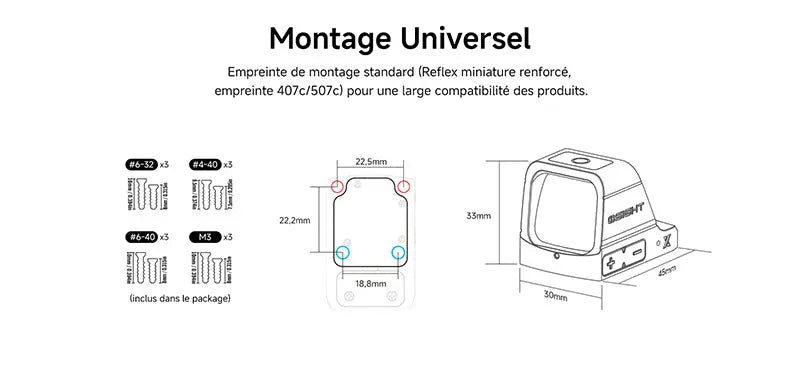 Olight Osight X - Optique Point Vert - 3 MOA Cercle 32 MOA - Empreinte RMR - Chargement Magnétique - Boîtier OAL  NYCTALOPE  