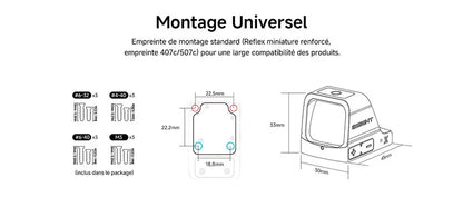 Olight Osight X - Optique Point Vert - 3 MOA Cercle 32 MOA - Empreinte RMR - Chargement Magnétique - Boîtier OAL  NYCTALOPE  