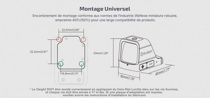 Olight Osight | Viseur point rouge 3MOA rechargeable  NYCTALOPE  