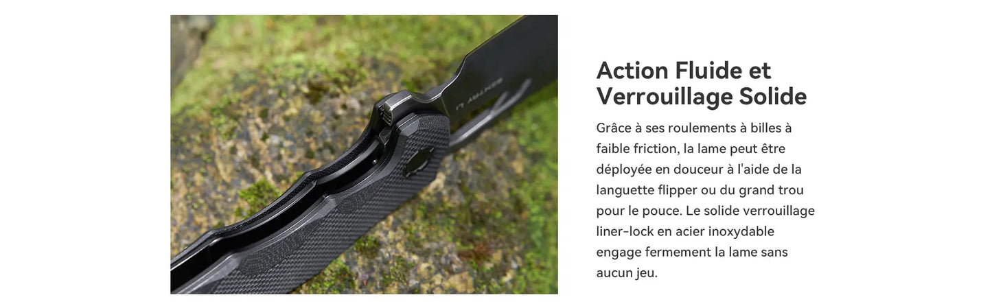 Olight Sentry L1 - Couteau de Poche Pliant de Type Cleaver - Oknife  NYCTALOPE  