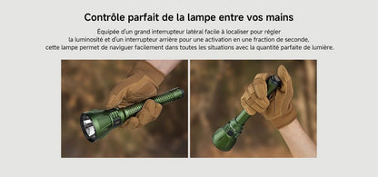 Lampe Torche Olight Javelot Turbo 2 KIT - 1800 Lumens rechargeable 1500 mètres - Lampe torche longue portée  Camouflage Digital  NYCTALOPE  